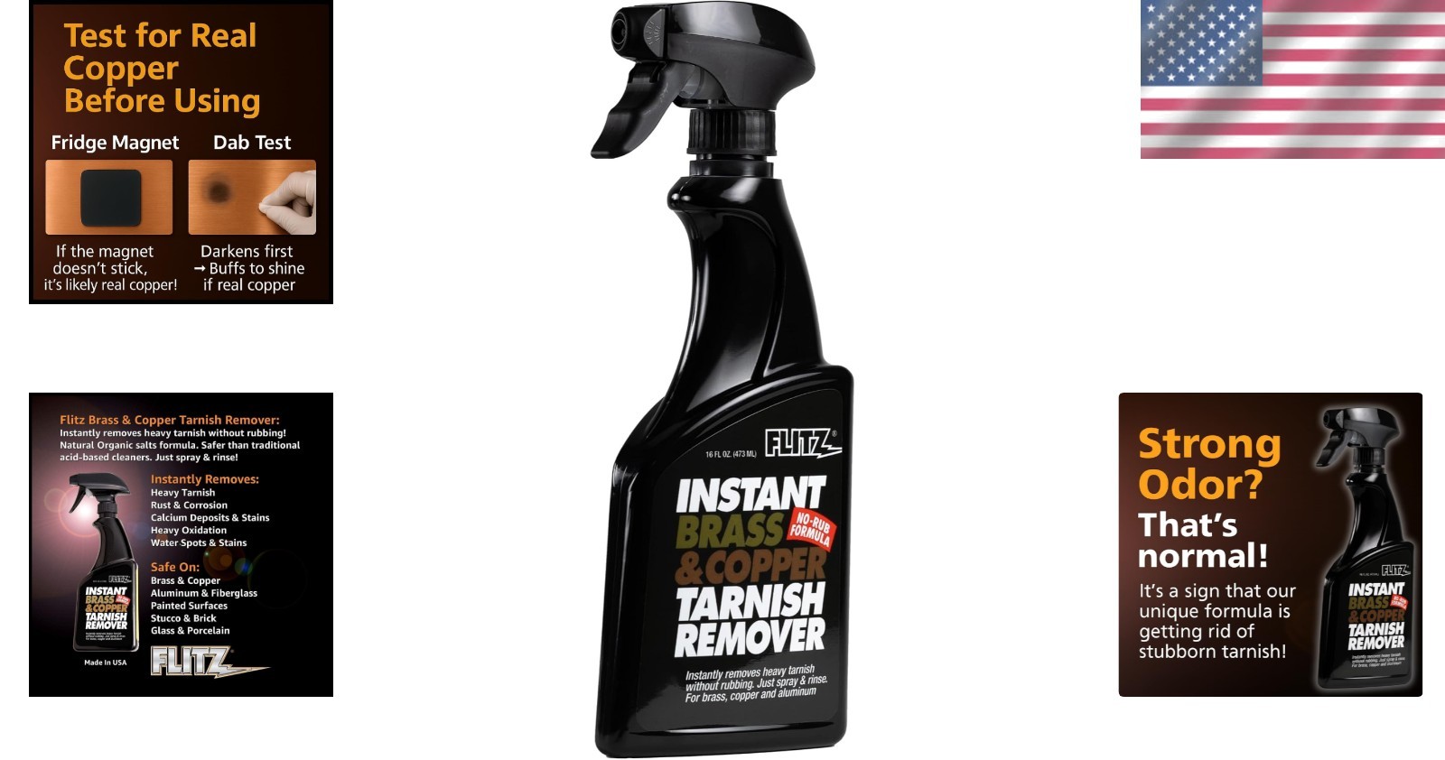 16oz Instant Tarnish Remover Spray for Brass & Copper – Safe & Effective
