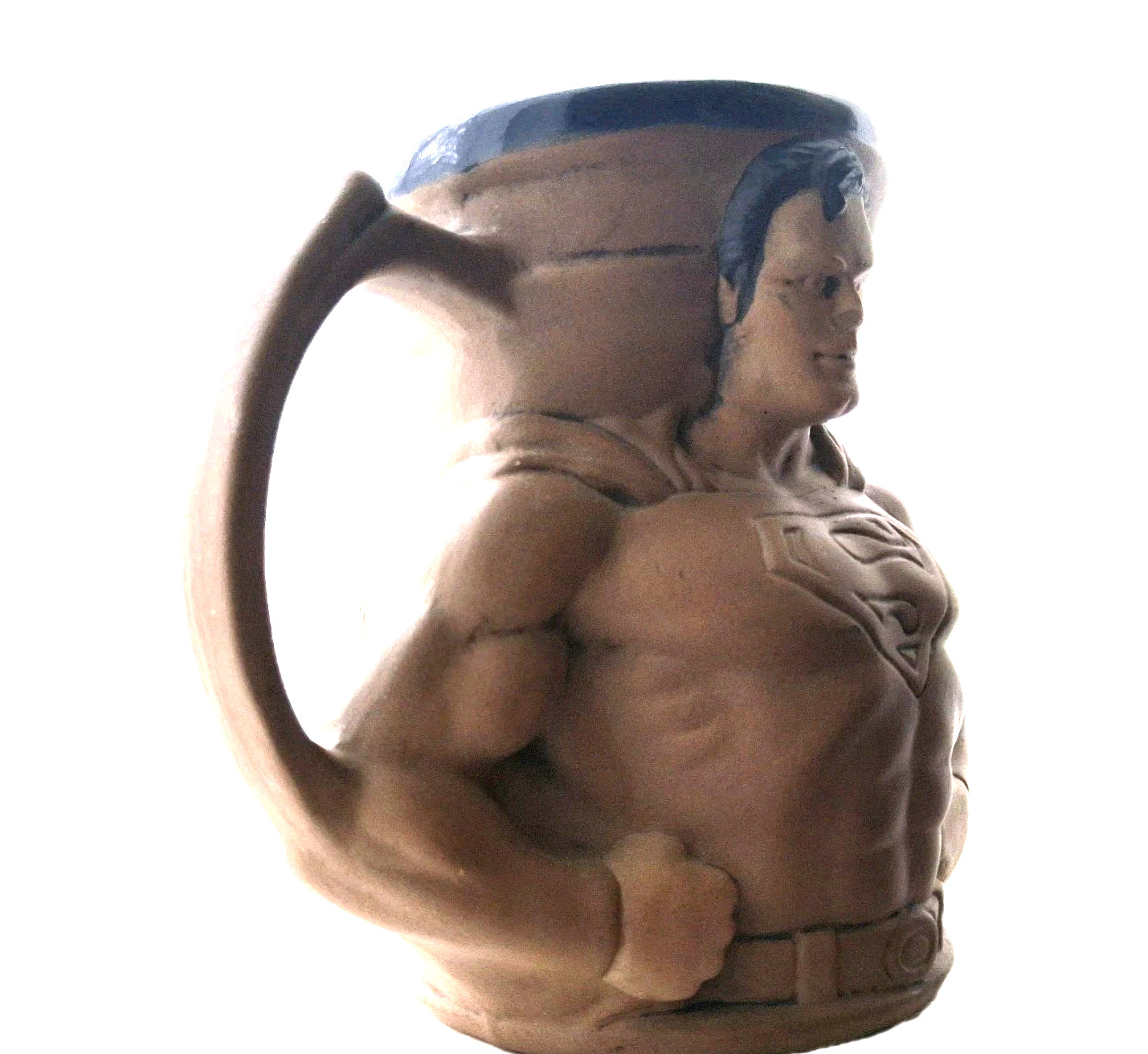 Rumph Pottery Superman Mug Tankard #40 DC Comics California 1978 Jumbo-READ