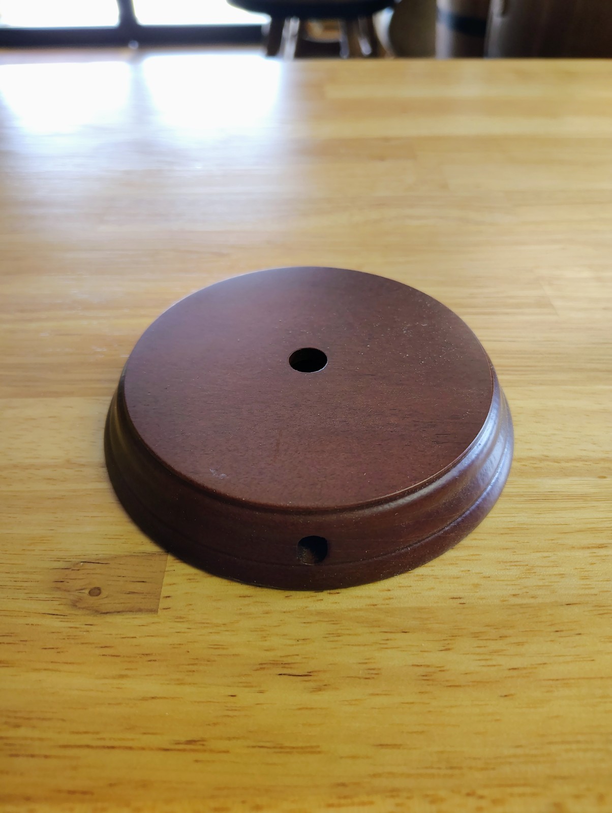 Walnut Finish 5″ Lamp Base Wood