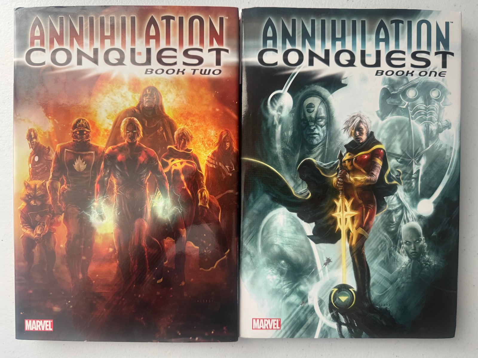 Annihilation Conquest HC Vol 1 & Vol 2 — Marvel Cosmic Event — OOP Hardcovers