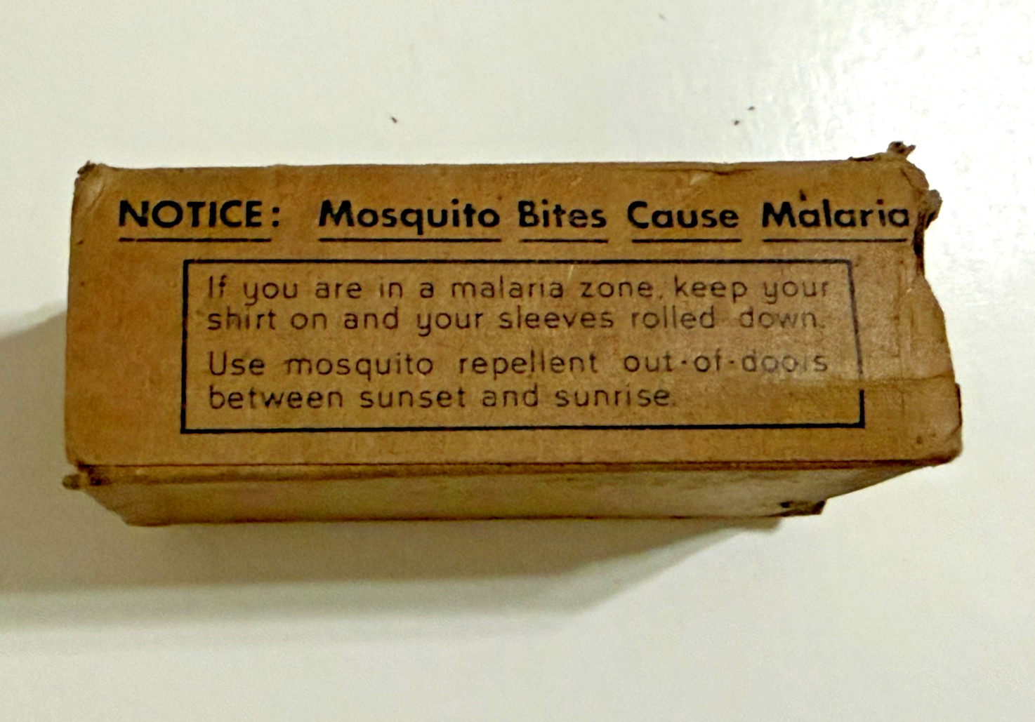 WWII Water-Resistant Universal Matches QMC Tent No. 1007, Box of