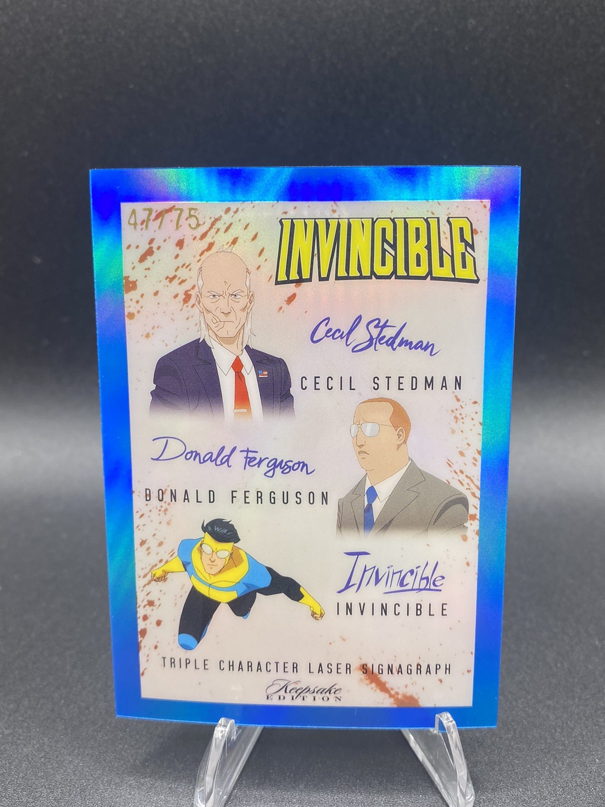 Invincible Triple Character Laser Signagraph Keepsake /75 Card #423