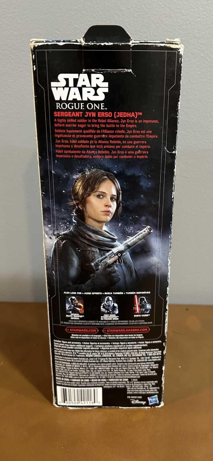 Sergeant Jyn Erso Jedha Star Wars Rogue One Figurine New In Box Disney Hasbro