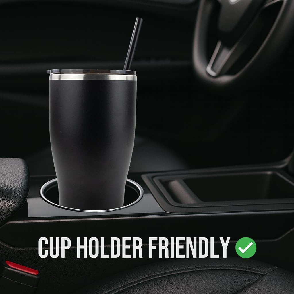 30 Oz Black Insulated Tumblers – Customizable Stainless Steel Cups in Bulk