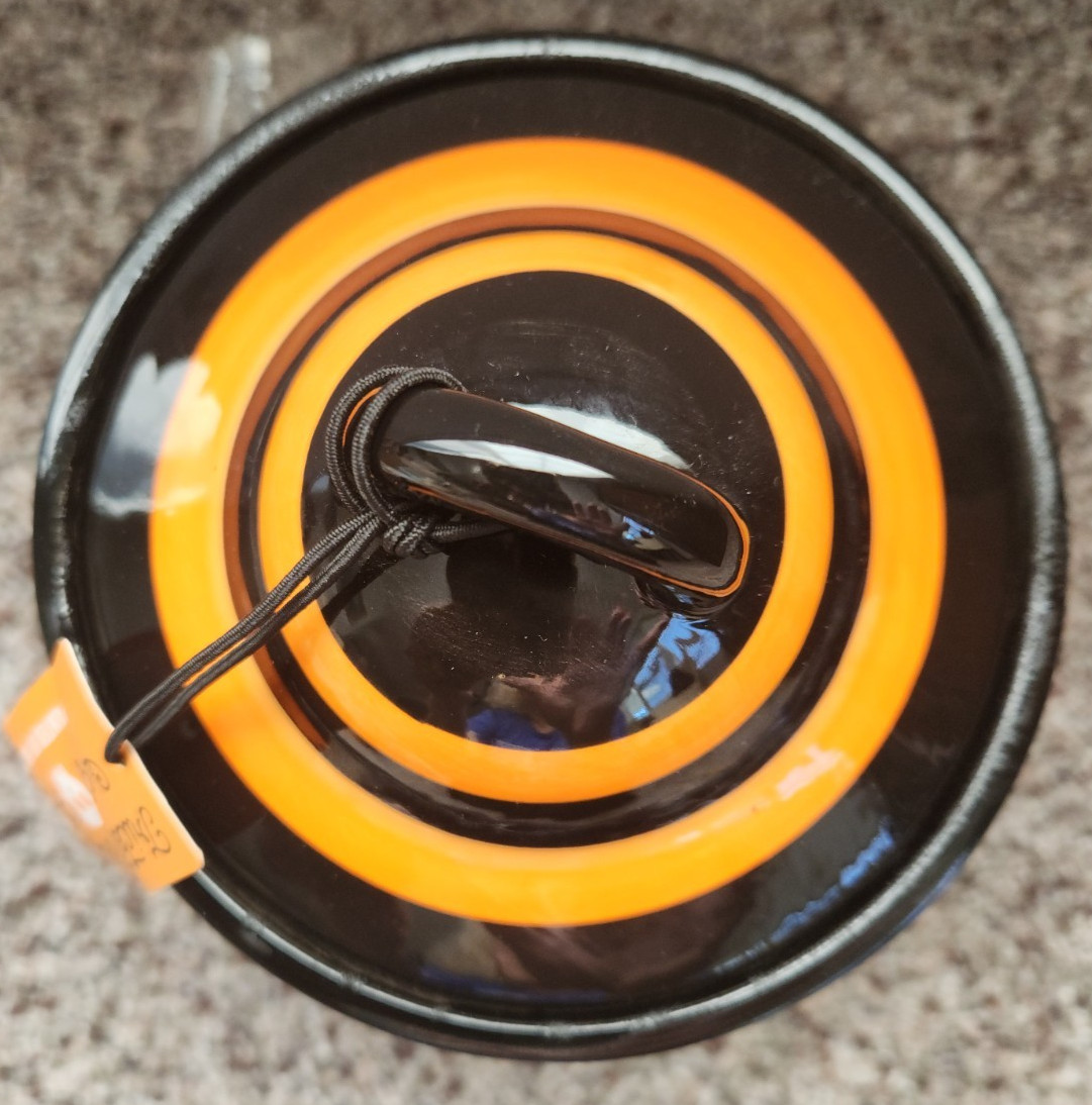 Halloween Black White “Trick Or Treat” Black Cauldron Cookie Treat Candy Jar