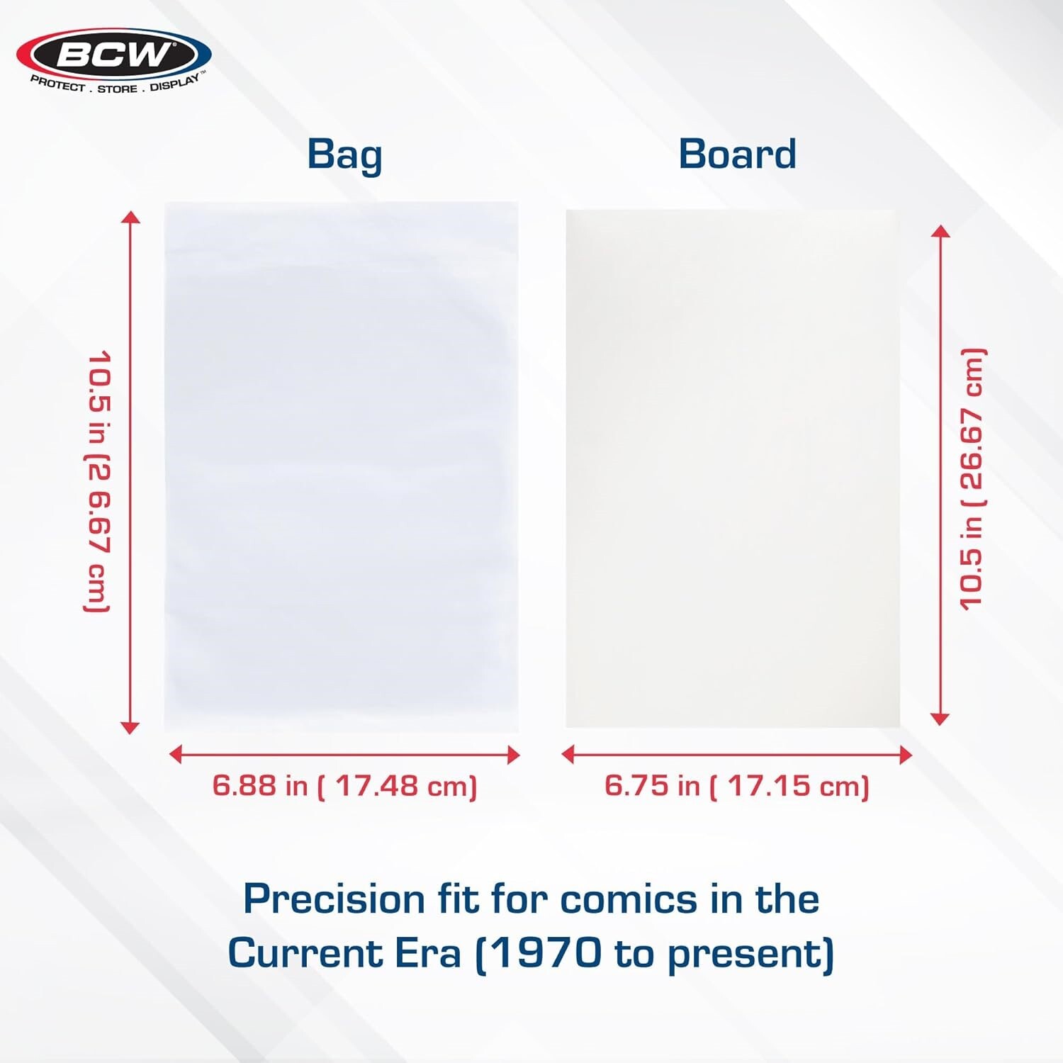 100 BCW Current / Modern Comic Book Bags Sleeves + Acid Free Back Boards New