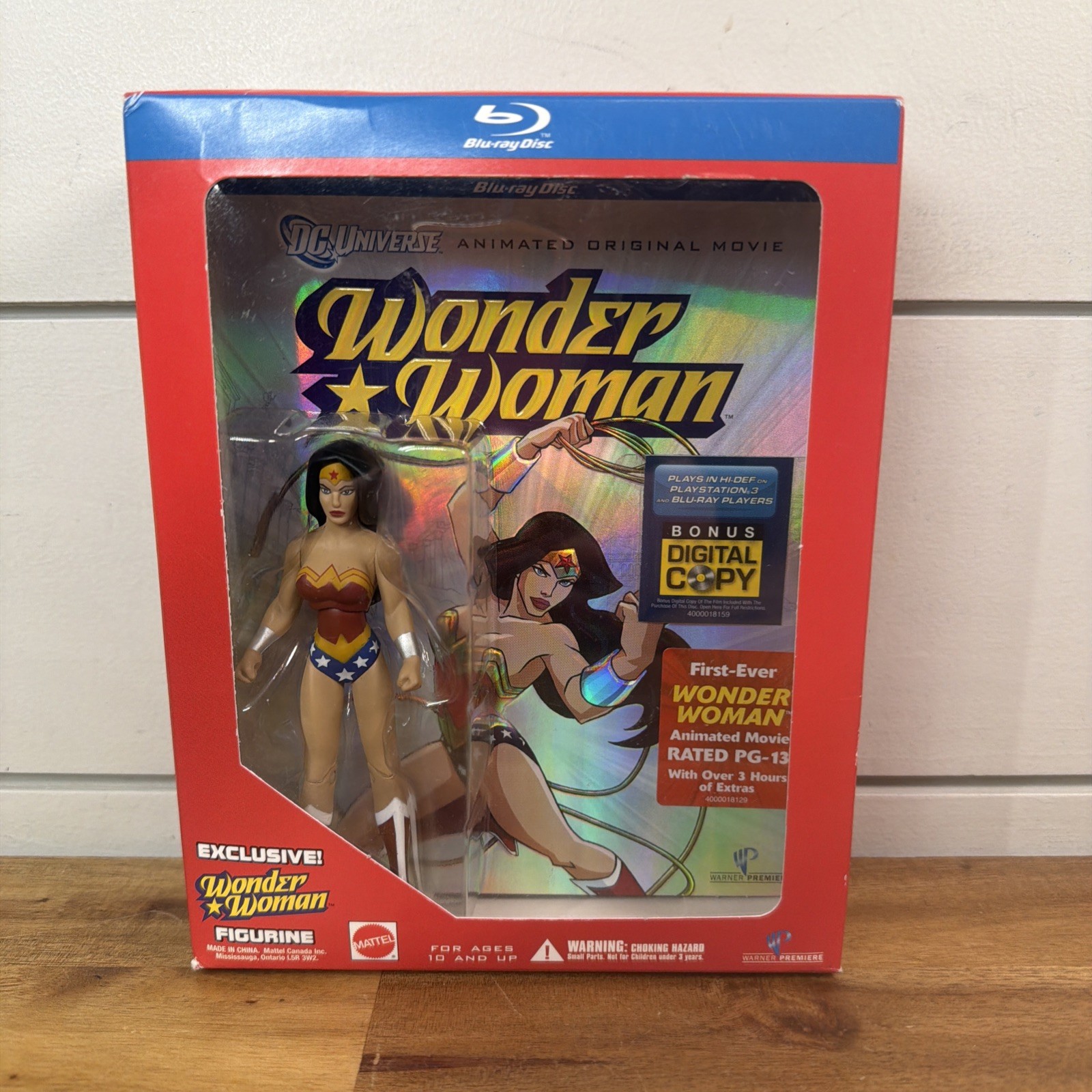 Wonder Woman DC Universe Best Buy Exclusive Blu-ray Figure Animated Ships Fast!
