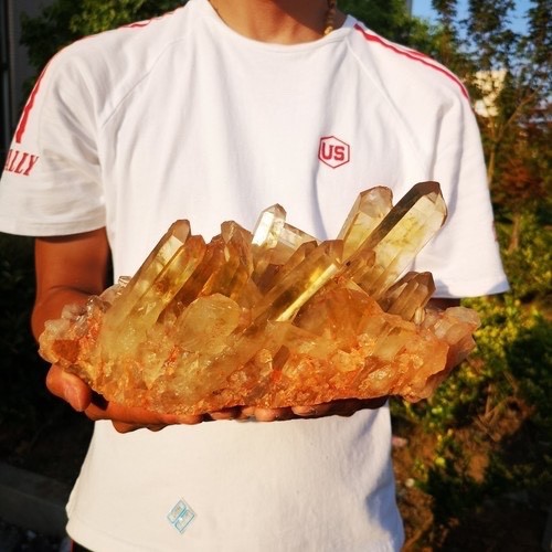 Museum 10 lbs Natural Citrine Quartz Crystal Cluster Specimen Mineral Display