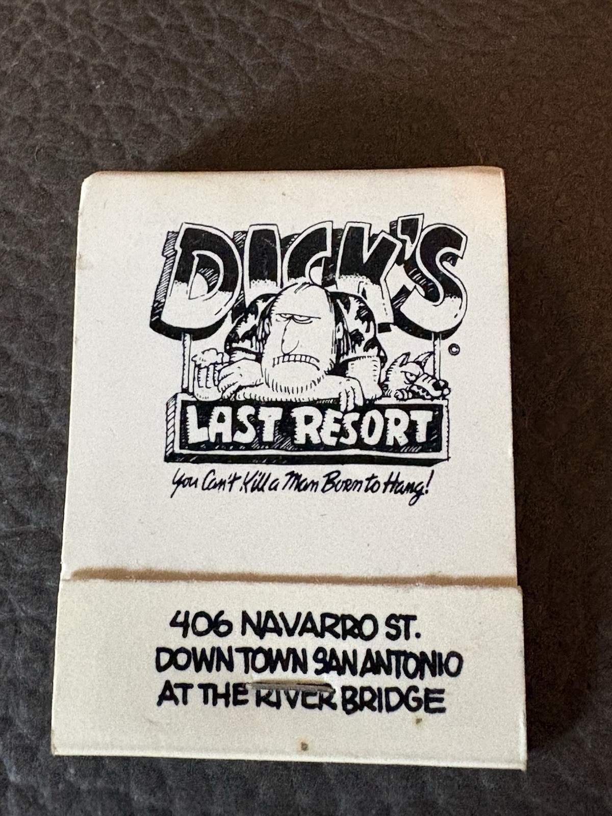 Dick’s Last Resort San Antonio Tx topless blonde model matchbook