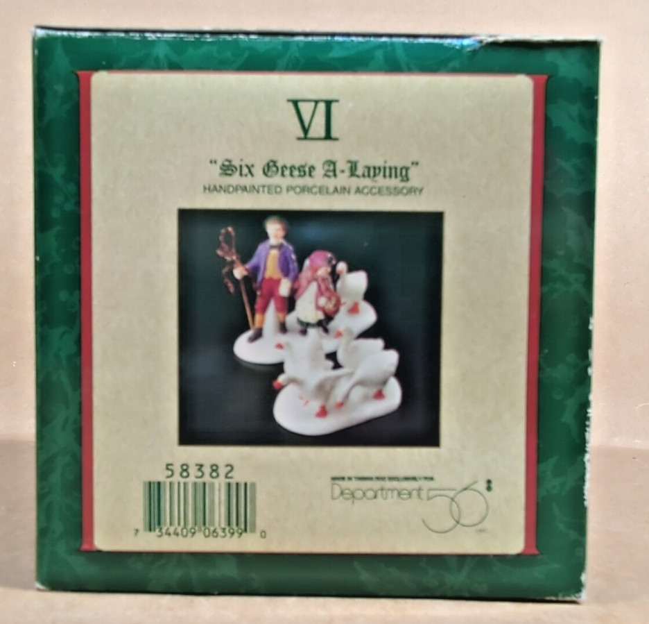 Dept 56 Six Geese A-Laying Twelve Days Of Dickens Village Figurines 58382