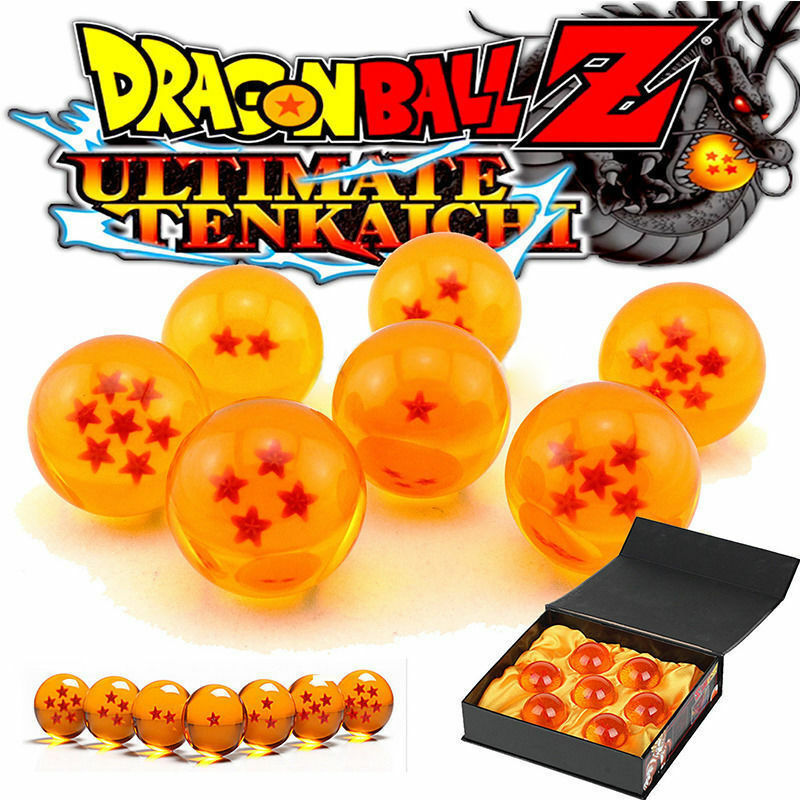 Brand New 7Pcs Stars Dragon Ball Z Crystal Balls Set Collection In Box Set Gifts