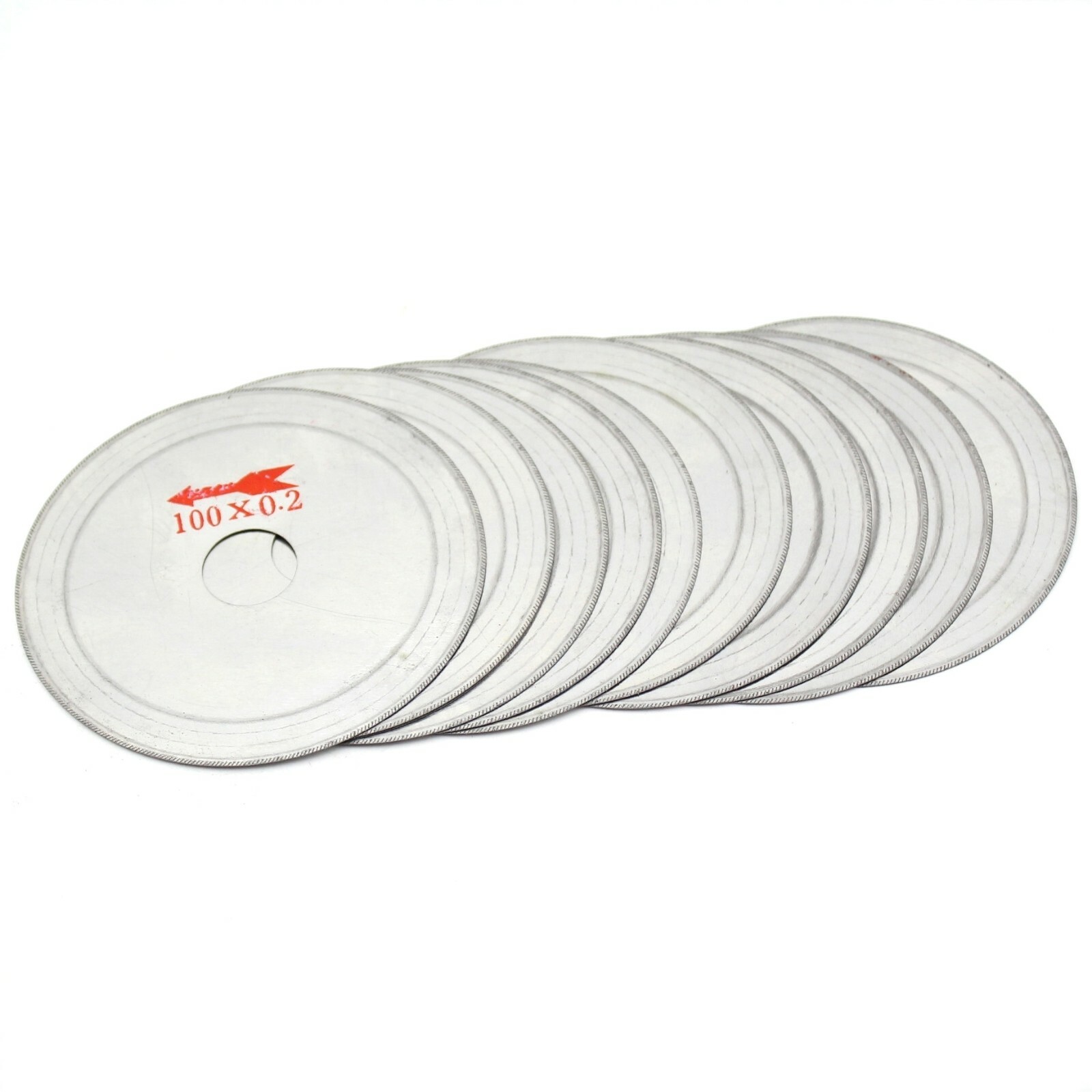 10Pcs 4″ inch 100mm Super-Thin Arbor 20mm Rim 0.35mm Diamond Lapidary Saw Blade