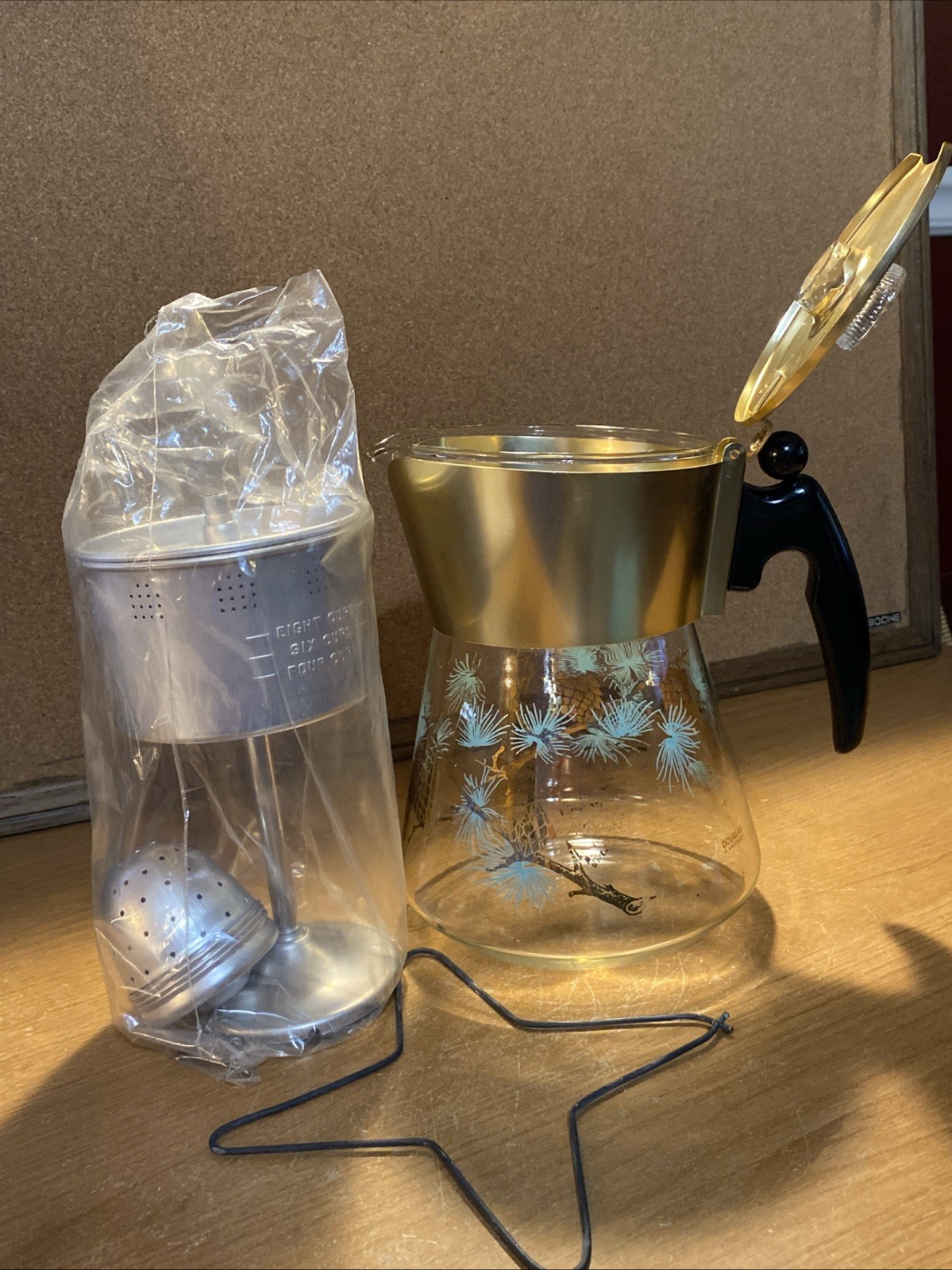 Vtg MCM David Douglas Flameproof Glass Coffee/Tea Percolator Carafe Pot – 8cups