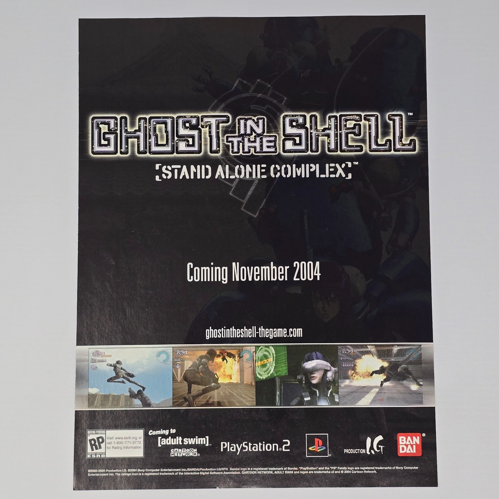 Ghost In The Shell PlayStation 2 PS2 Stand Alone Complex Print Ad/Poster