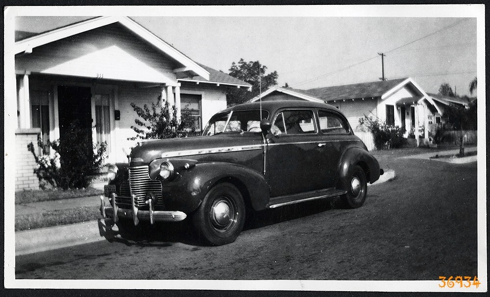 CHEVROLET old classic car, Vintage fine art Photograph, 1940’s USA