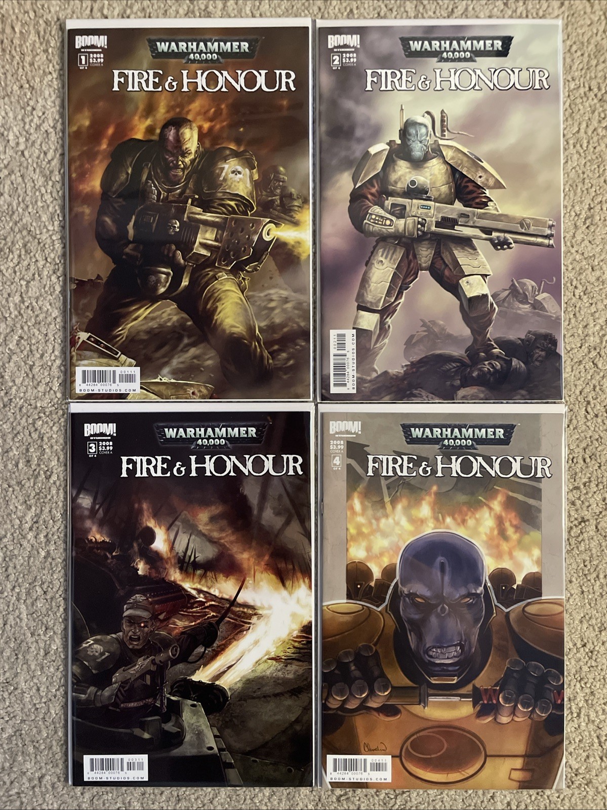 Warhammer 40,000 Fire & Honour #1-4 Complete Set 2008 Boom! Video Game Comics