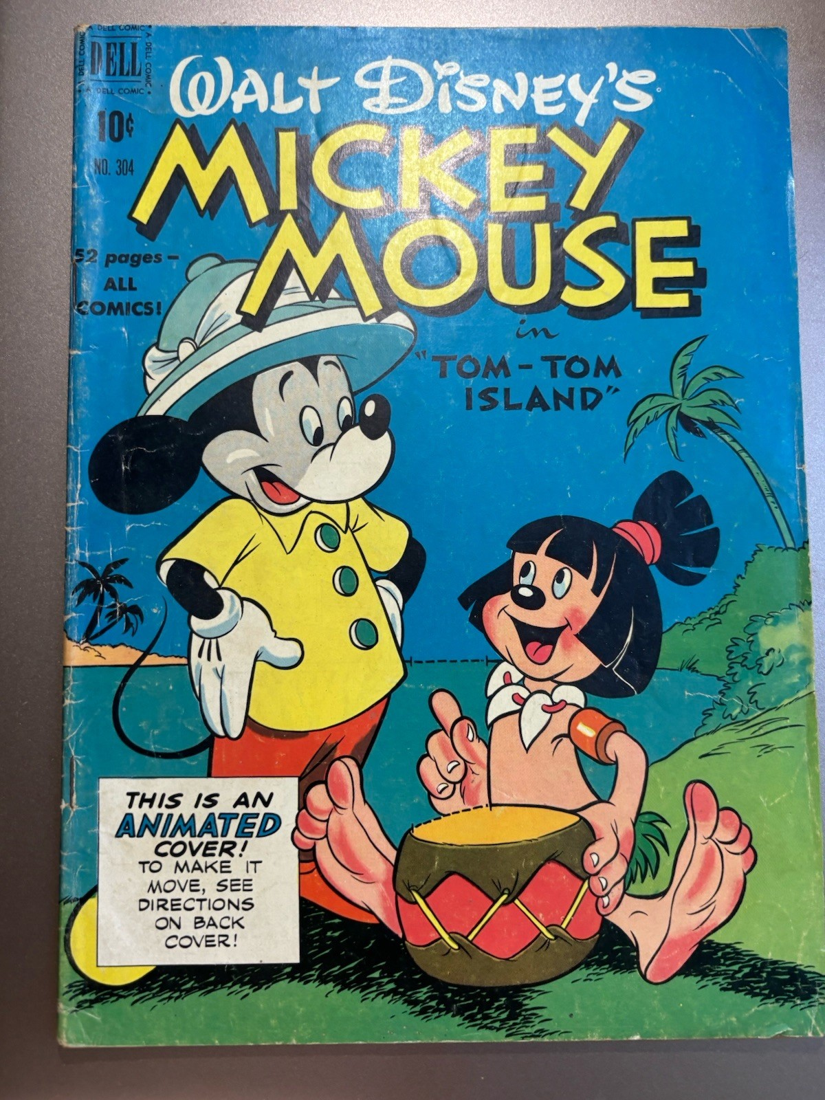 Walt Disney ‘s Mickey Mouse Comic Book. #304, 1950. Four Color