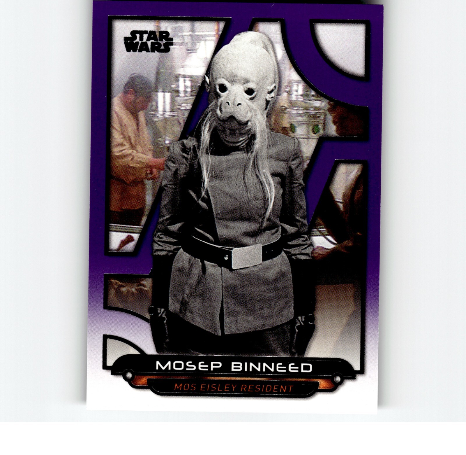4-02-08 PWE. 2018 star wars galactic files PURPLE /99 #anh-37 mosep binneed