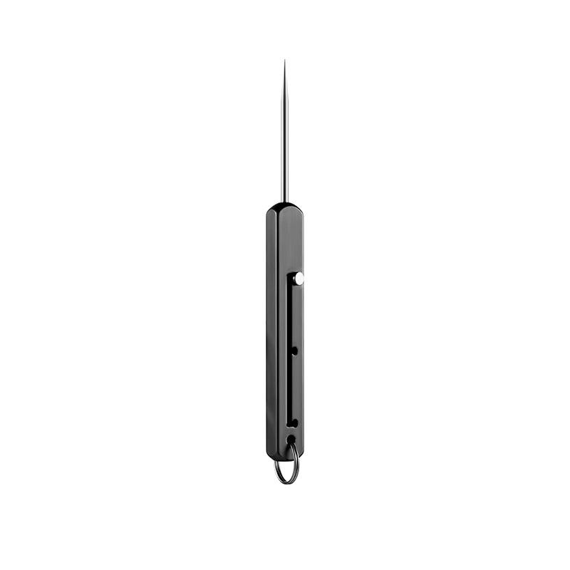 Titanium Edc Retractable Toothpick with Spring Push Design
