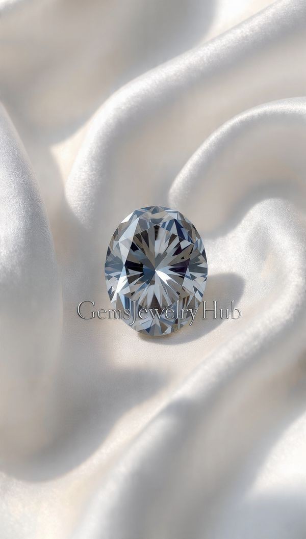 5 Ct Natural Certified Oval Cut Diamond Gray Color D Grade VVS1 Clarity