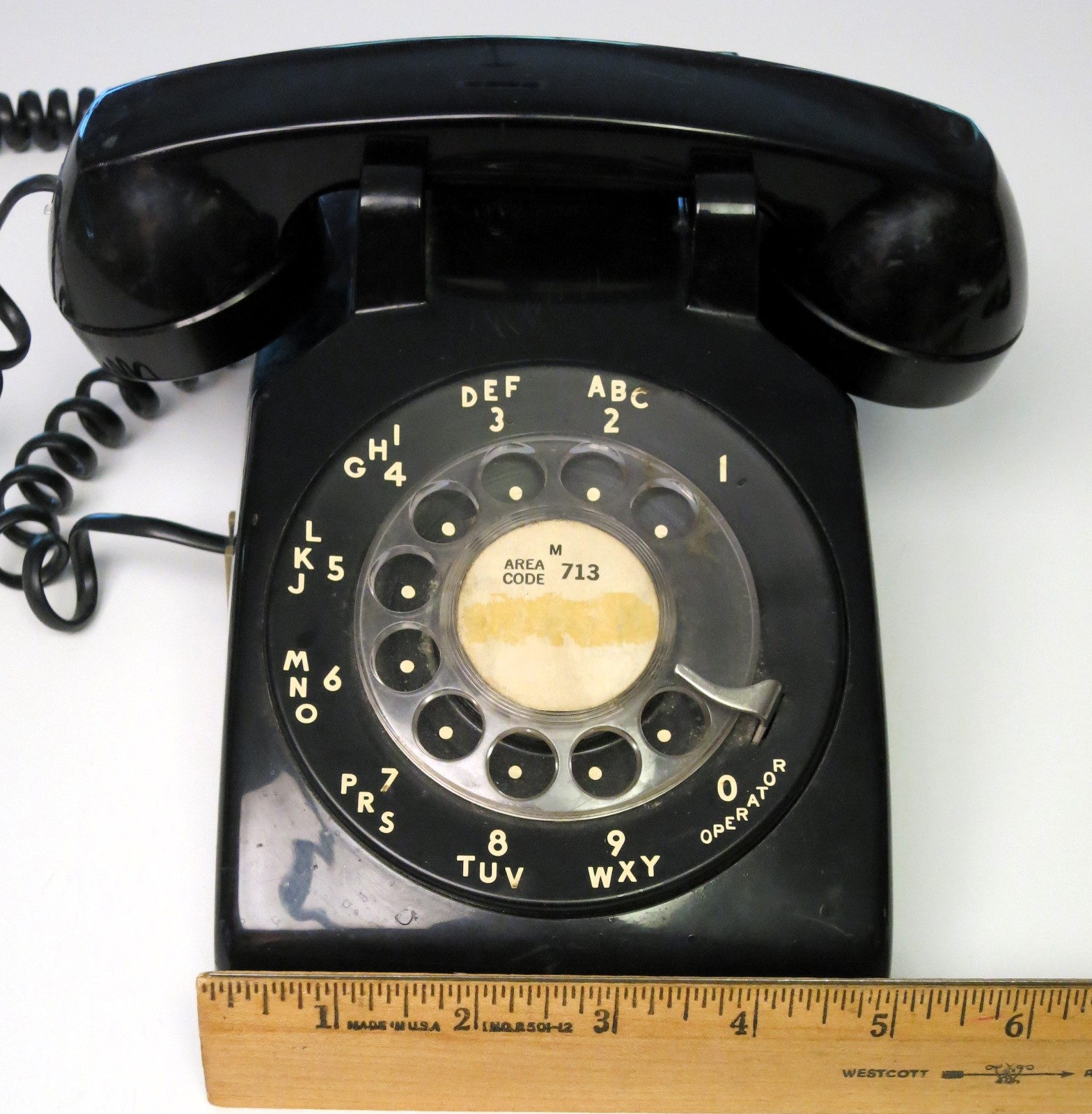 Western Electric Bell System DM500 Rotary Dial Telephone AT&T Volume Handset VTG