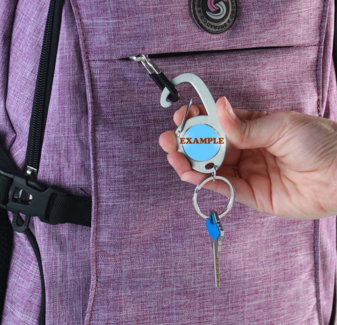 Mt Mountain Mtn Dew Baja Blast Premium Brushed Silver Carabiner Keychain