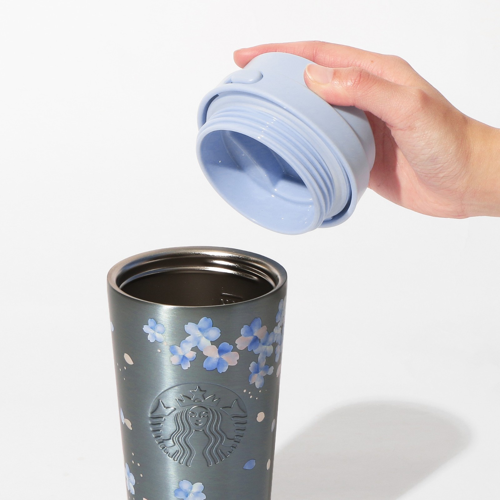 Starbucks Japan SAKURA 2026 Stainless Steel TOGO Bottle Airy Blue 473ml/16oz