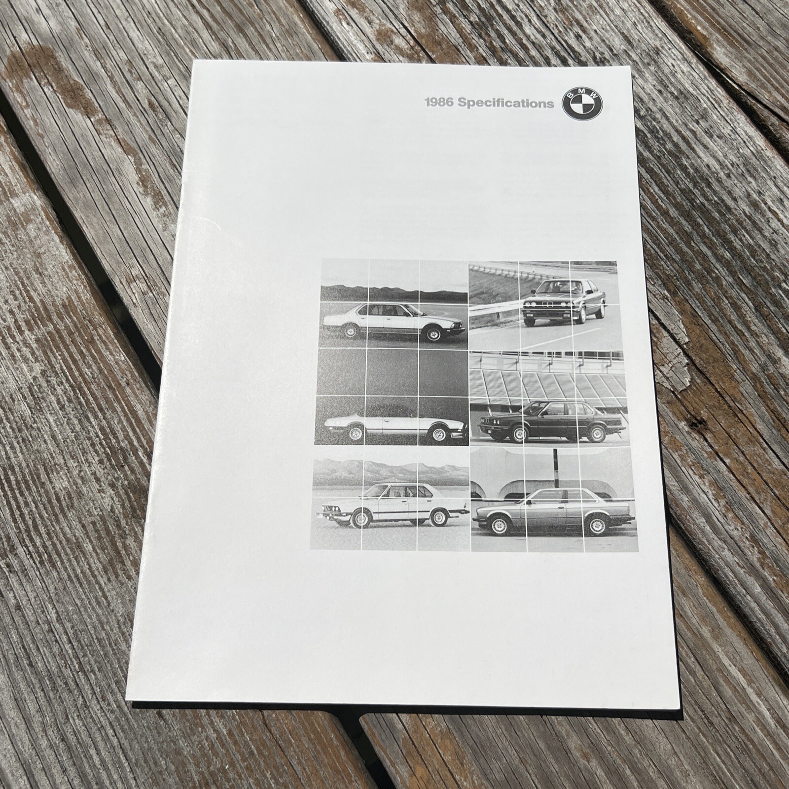 Original 1986 BMW Range Specifications Brochure – 735 635 528 535 524 325