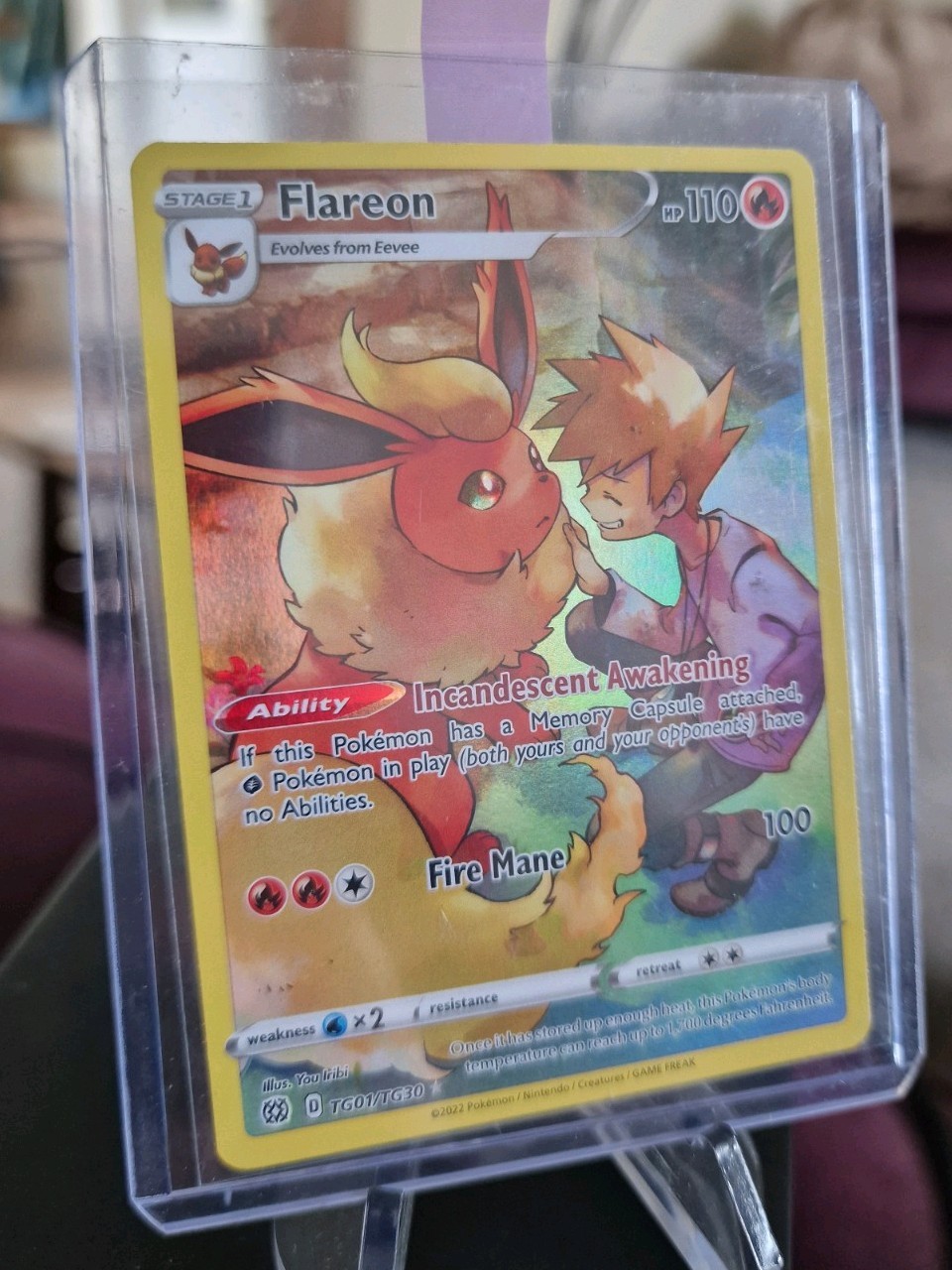 Pokemon TCG Flareon TG01/TG30 Brilliant Stars Trainer Gallery