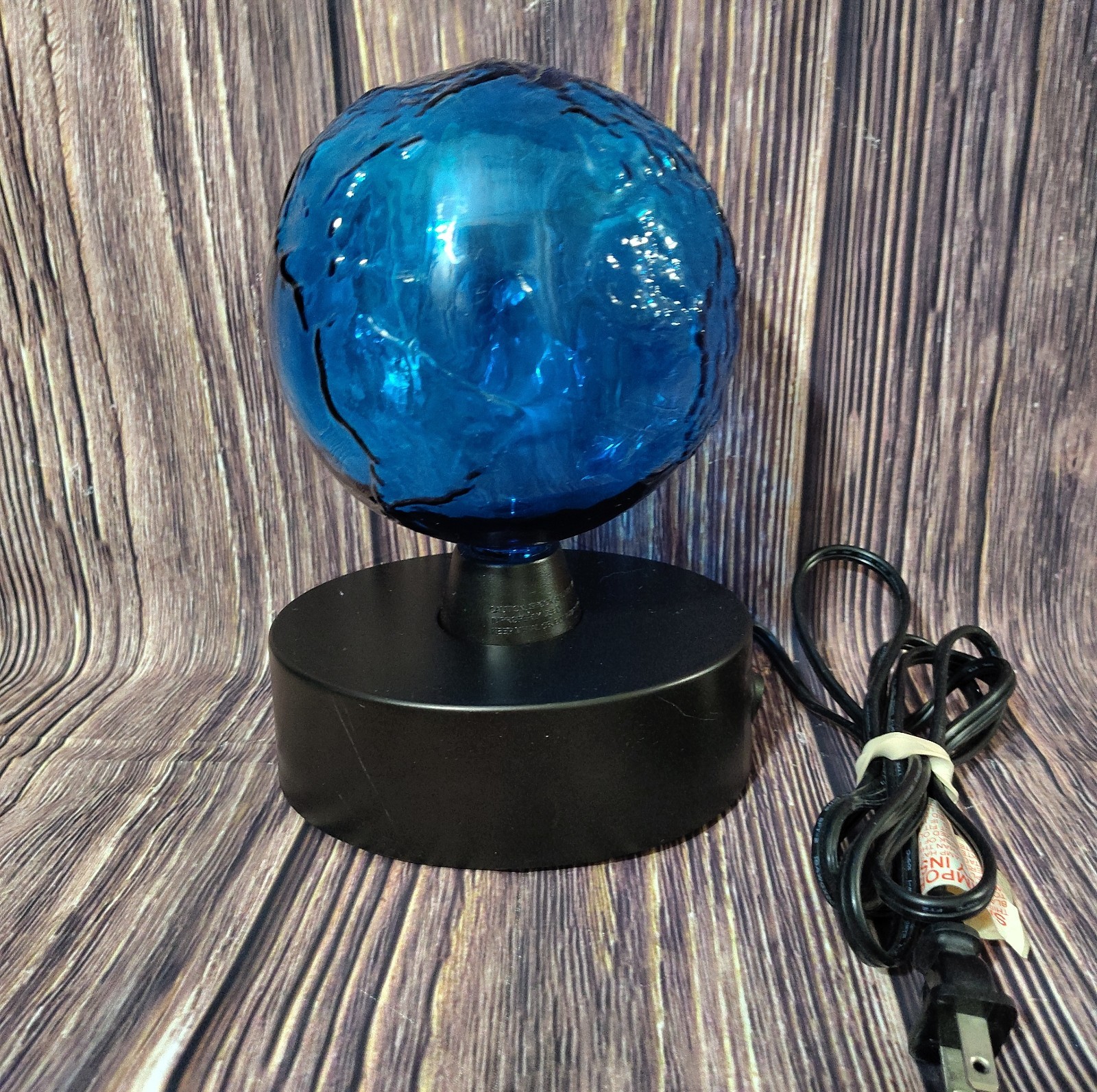 Lumisource Electra Mood Decor Plasma Lamp Blue Planet Earth Globe Light Rare VTG