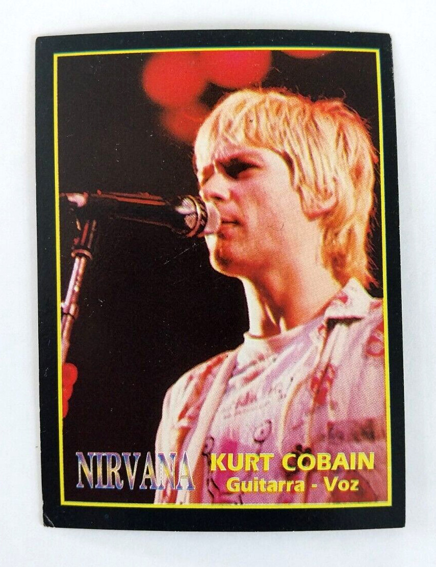 1994 Ultra Figus Argentina Rock Cards Nirvana Kurt Cobain Rookie #102