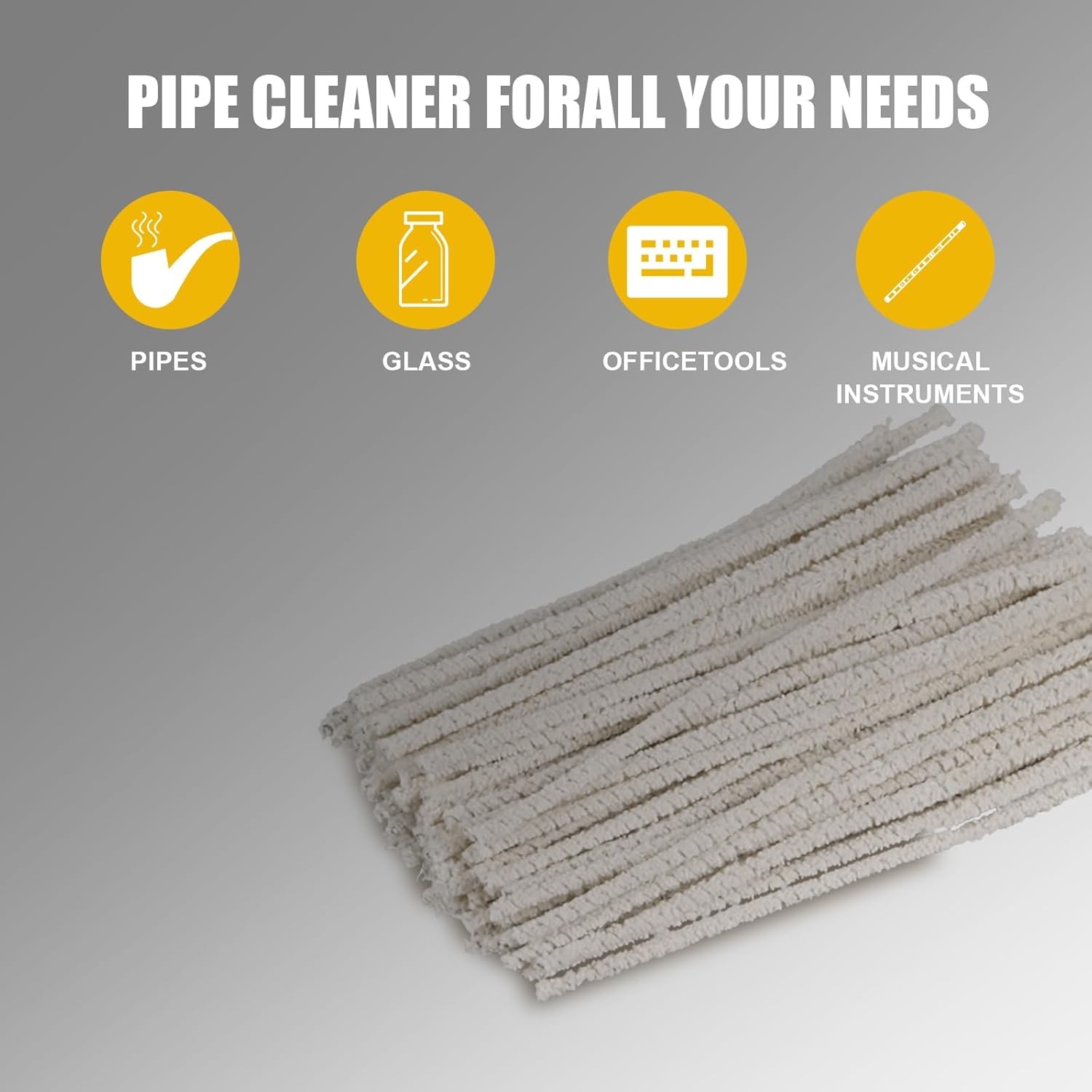 100 Pack Cone Pipe Cleaner 6″ Pipe Cleaner Bulk, Cotton and Wire Pipe Cleaner