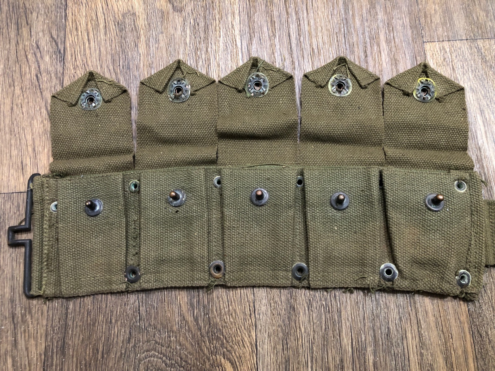 Korean War Era 50s US Army USGI OD Green M1923 Dismounted Cartridge Belt