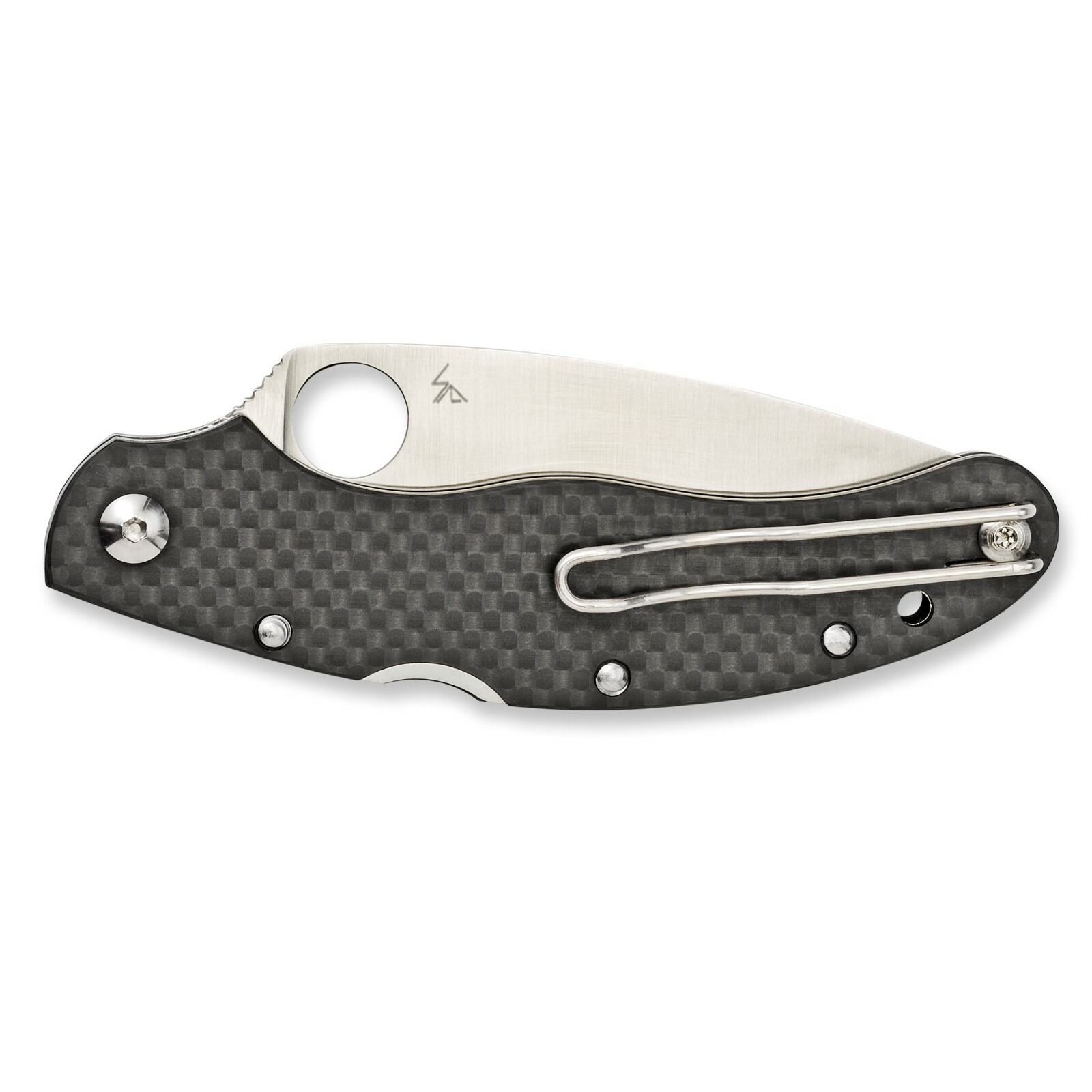 Spyderco Caly 3.5 ZDP-189 /420J2 Plain Blade Carbon Fiber Handles C144CFPE
