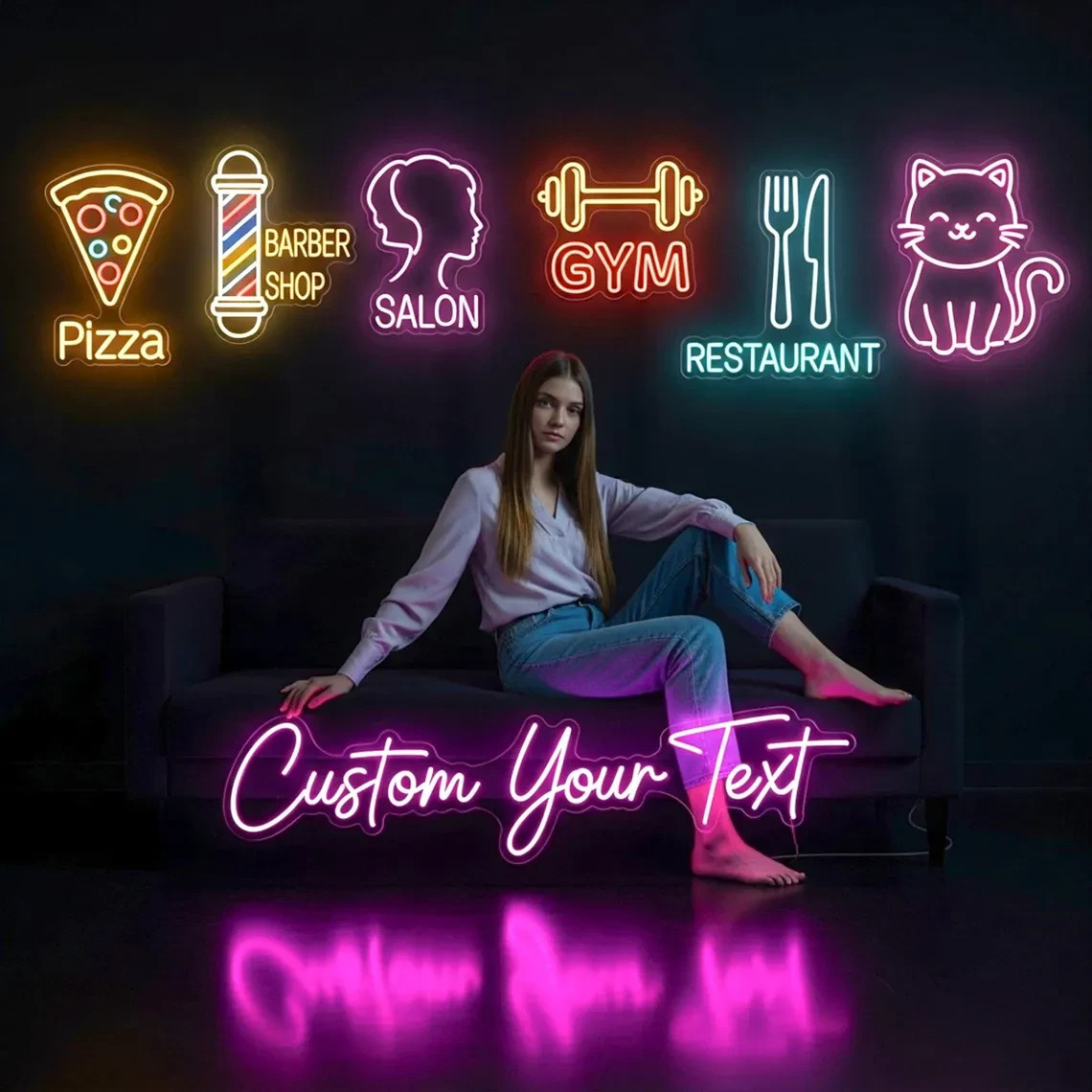 Personalized Neon Sign Custom Neon Sign Light Home Wall Decor Business LED Signs