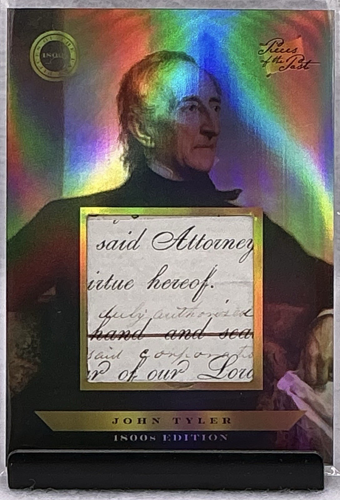 2024 Pieces Of The Past 1800s Edition John Tyler Handwritten Document Relic