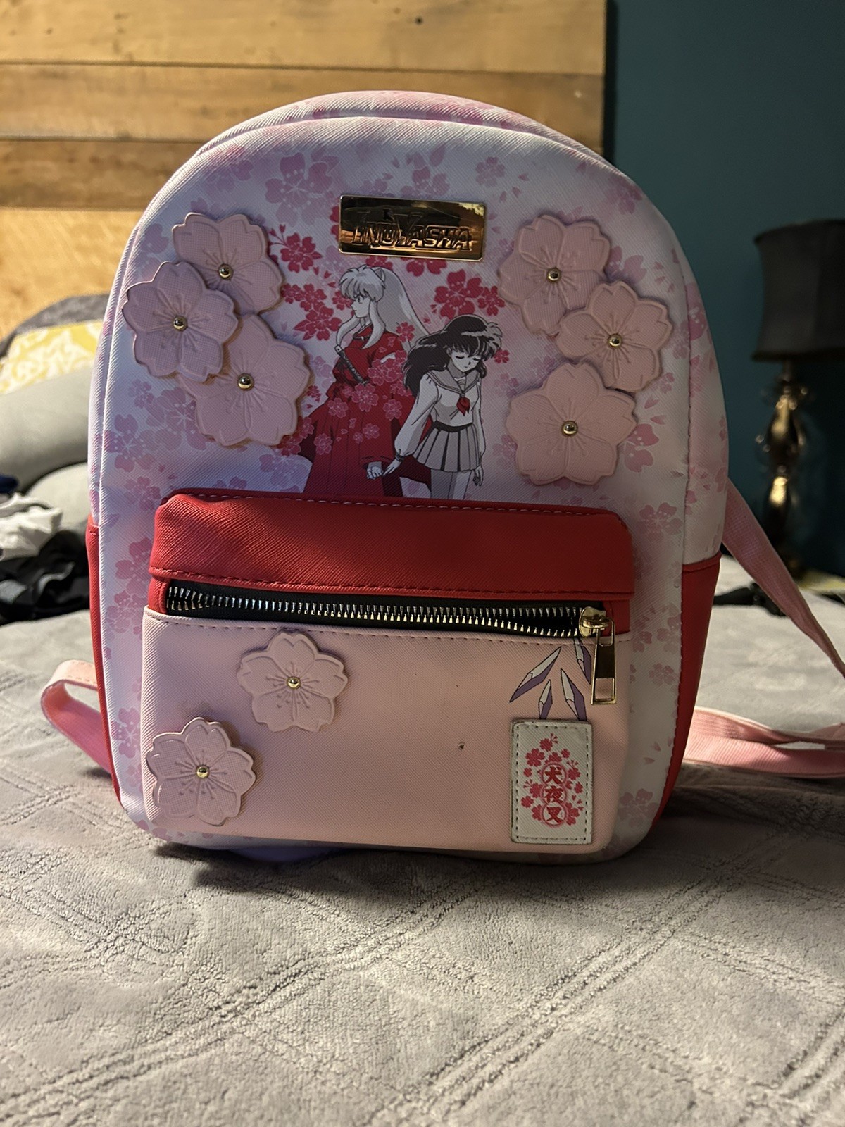 InuYasha Cherry Blossoms & Items Mini Backpack Bioworld Japanese Anime: Used