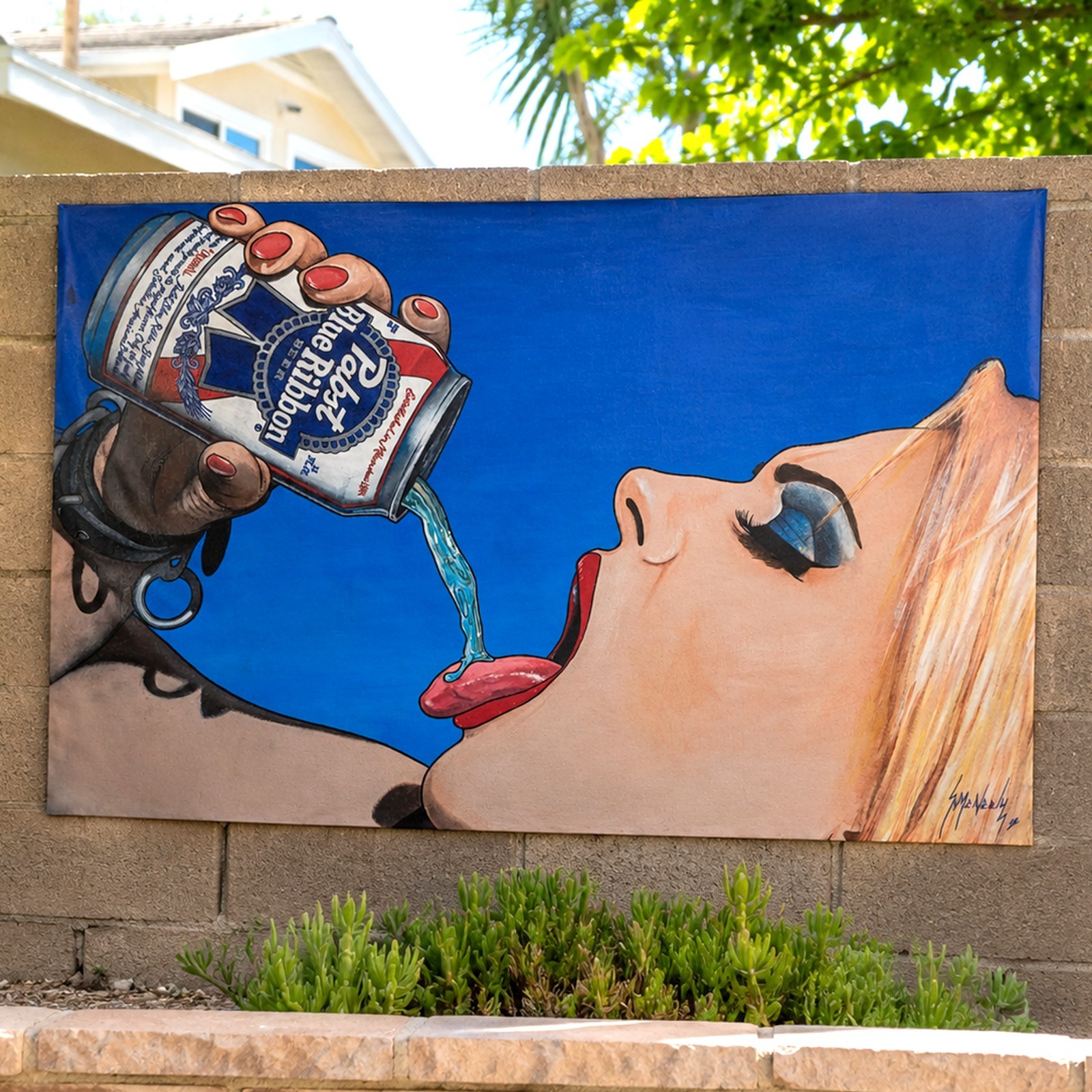 Pabst Blue Ribbon “Breakfast of Champions” Art Poster Pop Art PBR Wall Decor