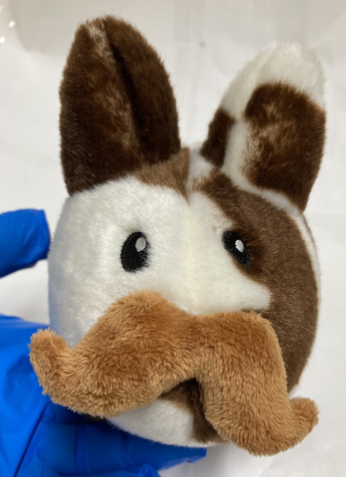 KOZIK x KIDROBOT LABBIT w/Mustache PLUSH; About 7 In Length; PreOwnd, Very Good