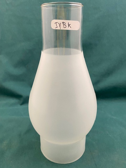 FROSTED GLASS KEROSENE OIL LAMP CHIMNEY SHADE – 3″ FITTER 8 3/8″ TALL(IYBK)