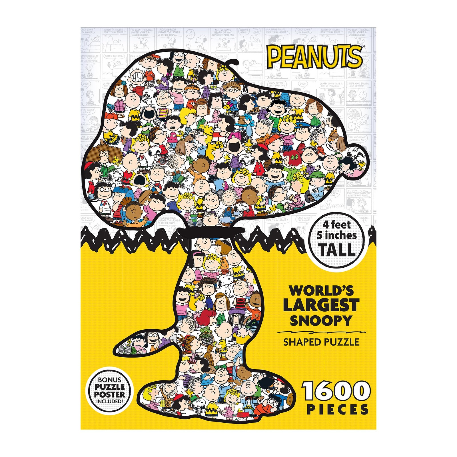 Roseart – Peanuts – Worlds Largest Snoopy – 1600 Piece Shaped Puzzle For Adults