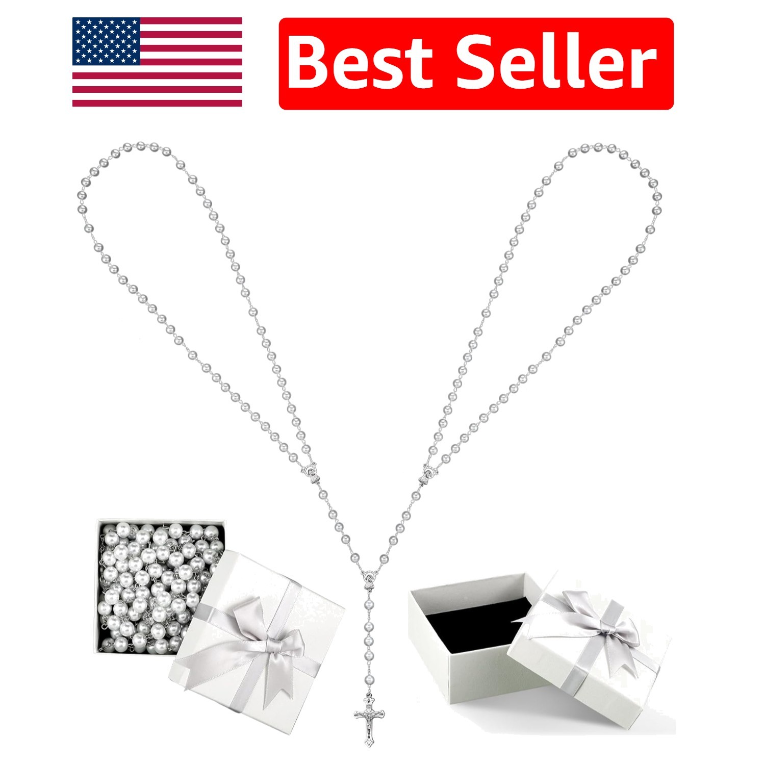 Traditional Lasso Wedding Rosary – Symbol of Love and Commitment with Gift Box