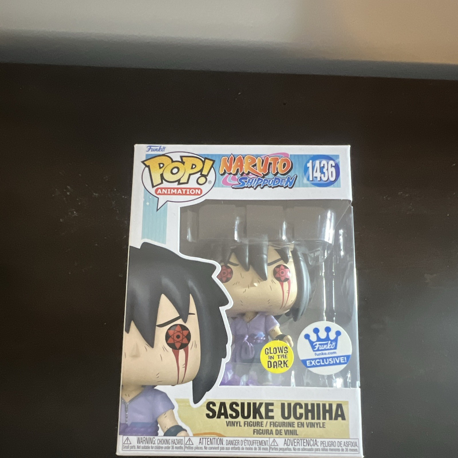 Funko Pop! Animation Sasuke Uchiha #1436 Naruto Shippuden Glow Funko Excl