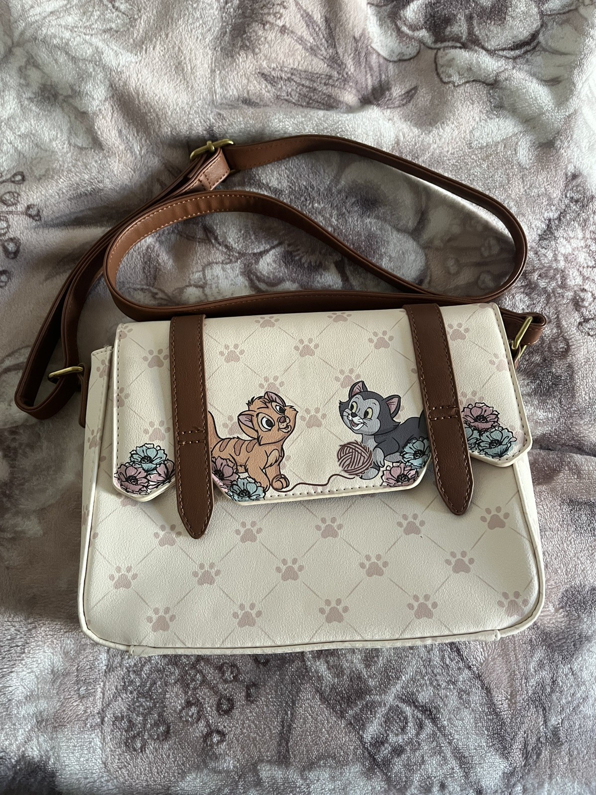 Loungefly Disney The Aristocats Crossbody Bag Purse Pink Marie Kittens