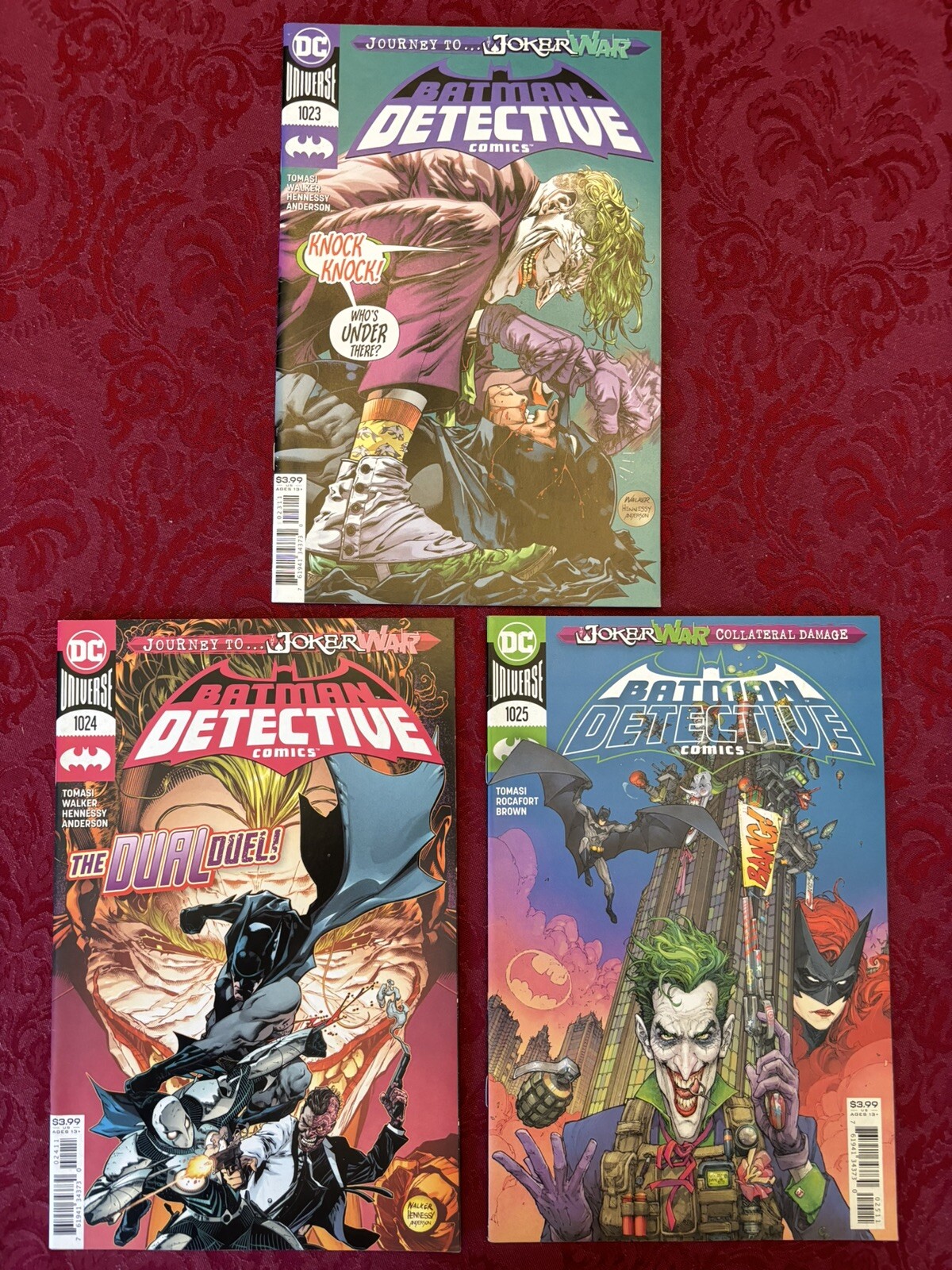 DETECTIVE COMICS #1023, 1024 & 1025 “JOKER WAR” STORYLINE BATMAN DC – 3 COMICS