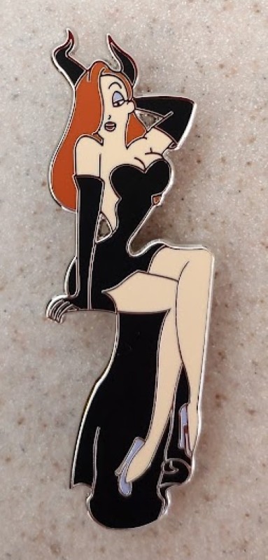 Fantasy Pin JUMBO Disney Character Jessica Rabbit as Maleficent Sexy Pose