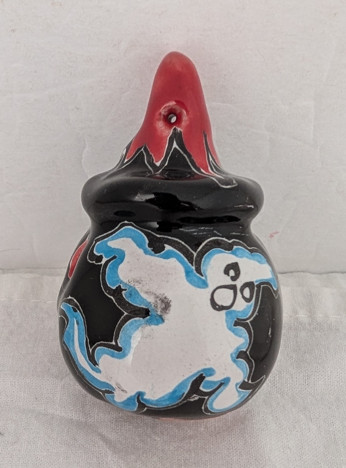 Talavera Pottery Pumpkin Jack O Lantern Halloween Mexico Folk Art 3″ Ornament