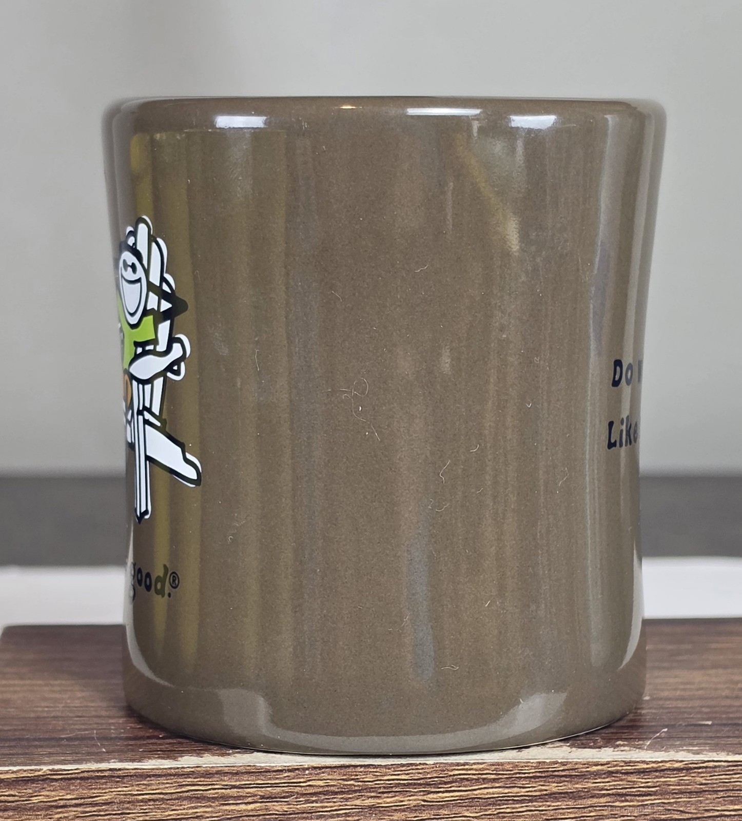 Good Home “Life Is Good “Jake Relaxing Brown Heavy Ceramic Diner Style Mug