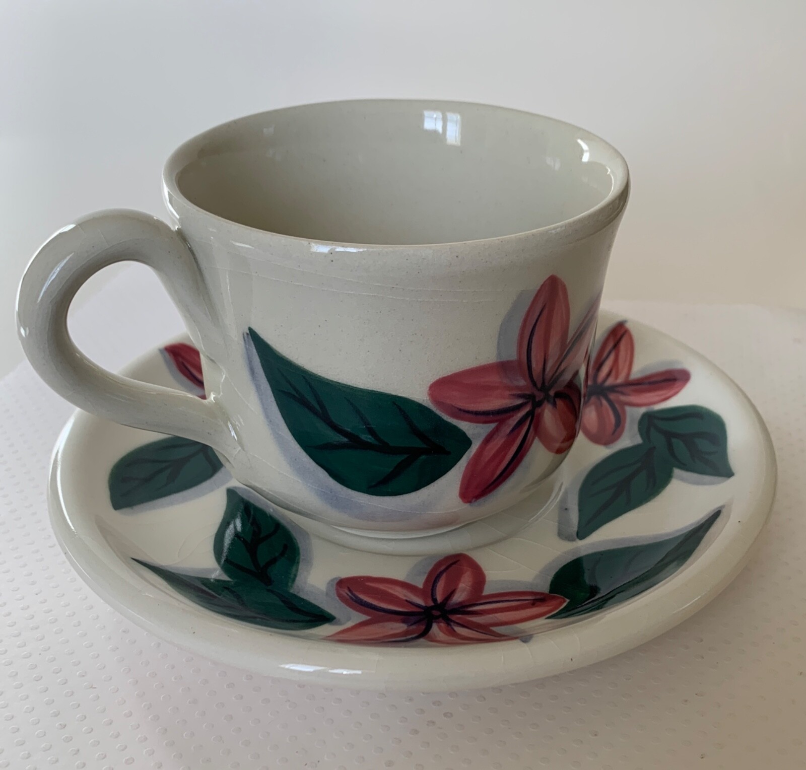 Vintage Large Banana Patch Papaya Studio Mug & Plate