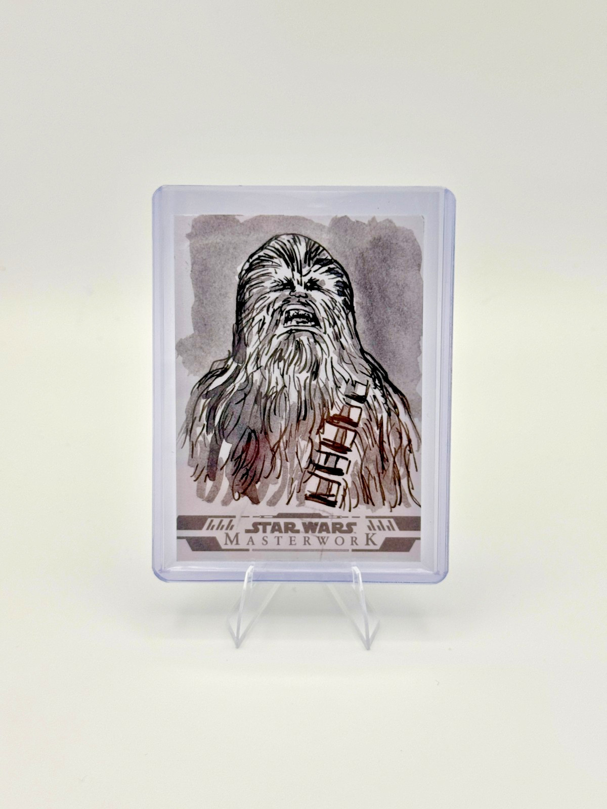 Star Wars Masterwork 1/1 Sketch Chewbacca by Neil Camera Topps
